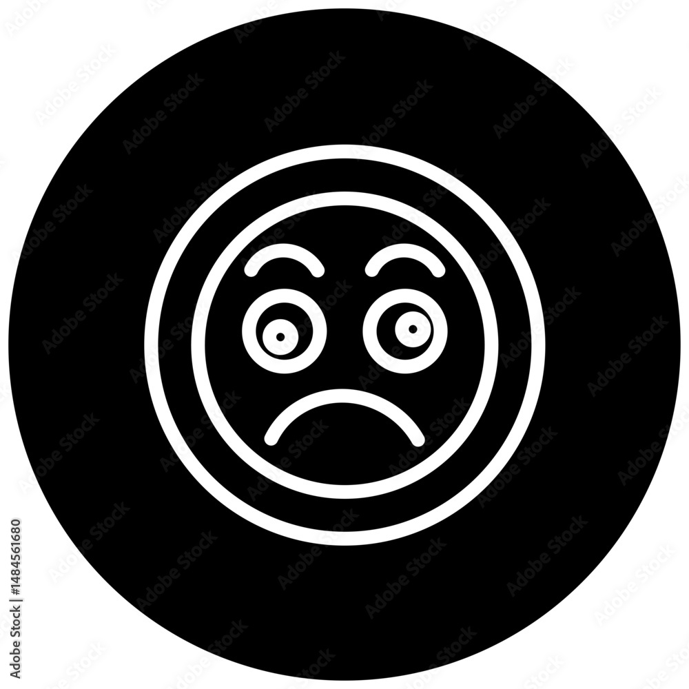 Obraz premium Unamused Face Icon