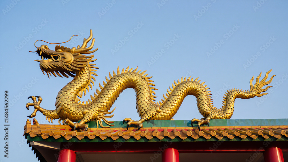 Fototapeta premium chinese dragon statue