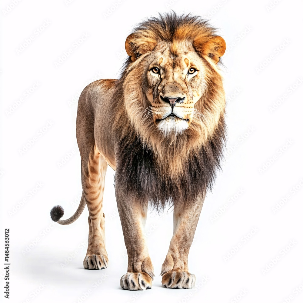 Obraz premium lion isolated on white background