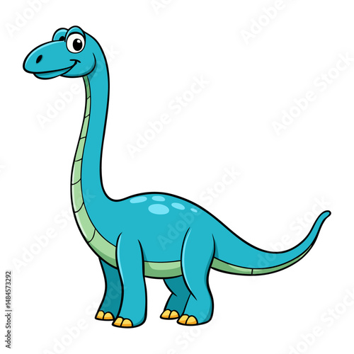 Long-necked dinosaur vector.