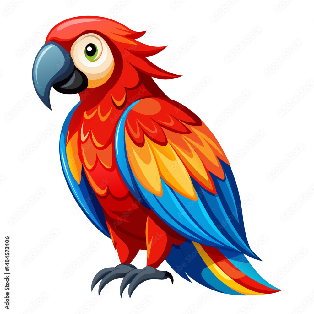Fototapeta premium Scarlet Macaw vector