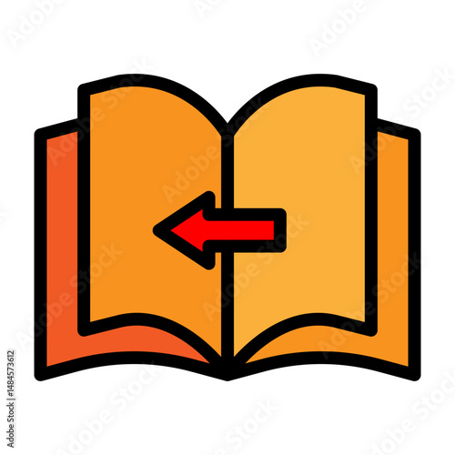 Flipbook Vector Filled Icon Design