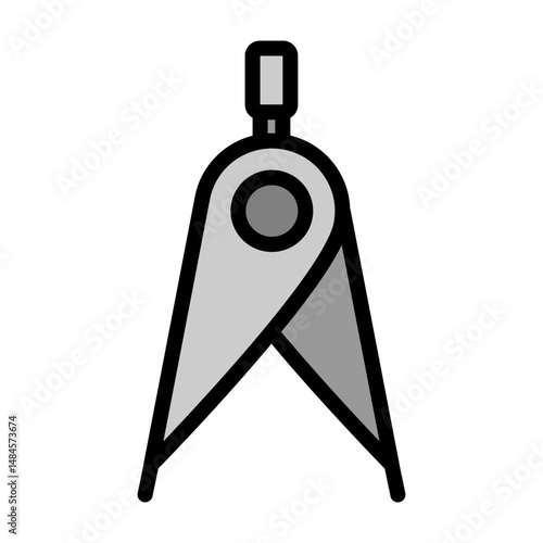 Drawer Divider Vector Filled Icon Design