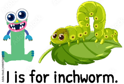 Alphabet Illustration: I for Inchworm