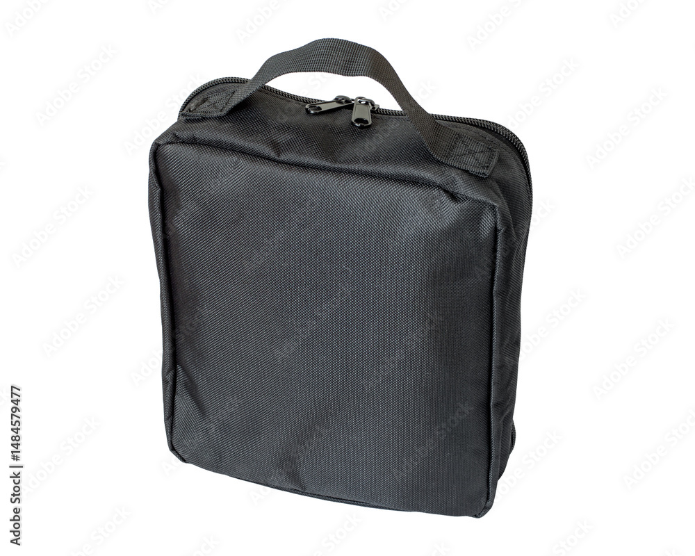 Black bag, case for devices and appliances. A black case on a white background. Black bag, case for devices and appliances. A black case on a white background.