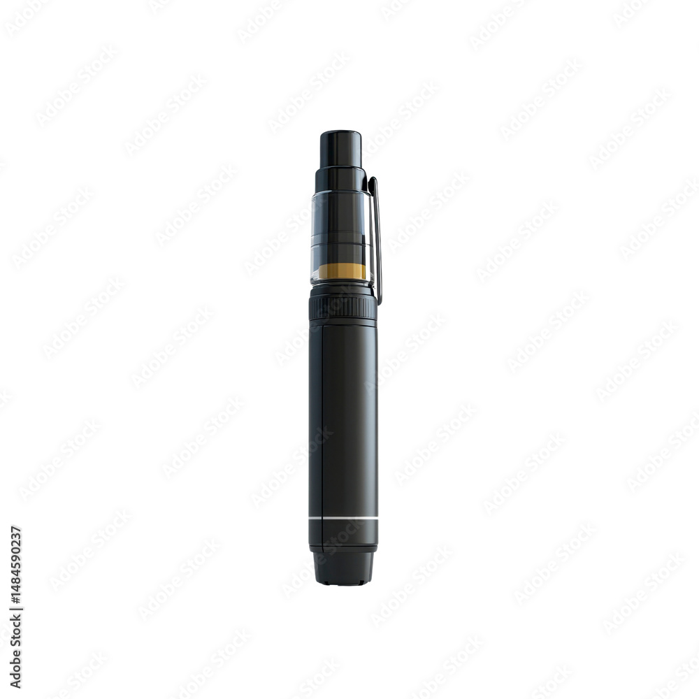 Fototapeta premium Sleek Black and Gold Electronic Cigarette Device - Side View