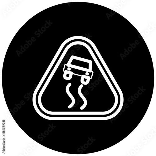 Slippery Road Icon