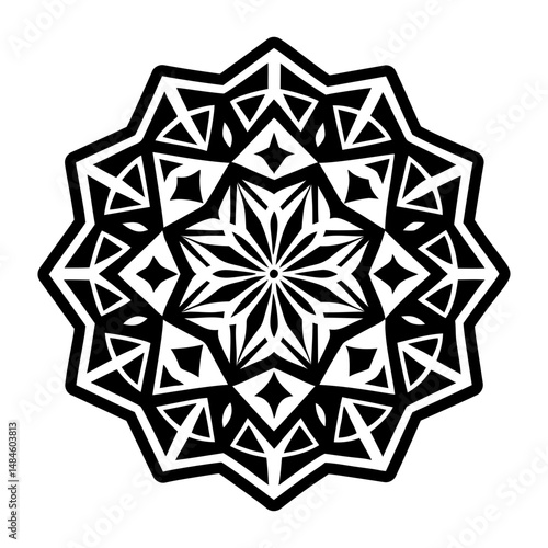 A glyph style icon depicting crystal grid energy