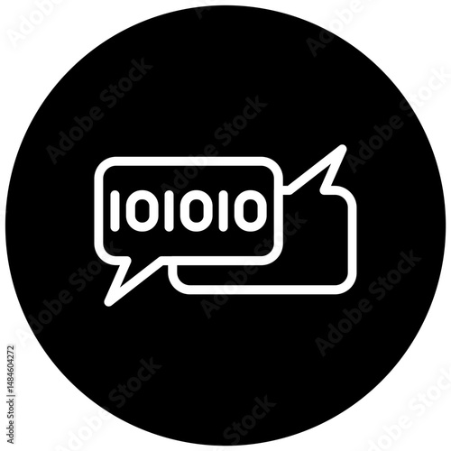 Binary Messages Vector Icon