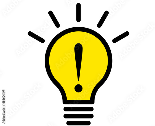 電球のひらめきアイコンびっくり