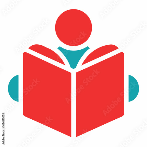 Reading icon on white background
