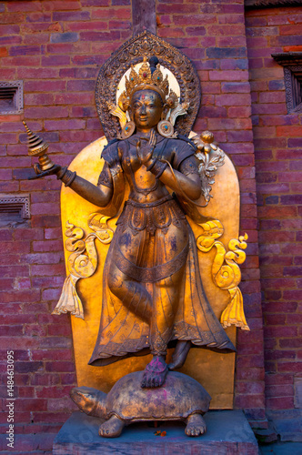 The Buddhist Golden Temple or Kwa Bahal listed as UNESCO Heritage Site in the city of Patan in Kathmandu, Nepal,