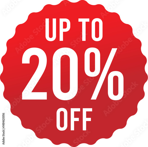 20 Off Sticker Discount Banner Vector Template in  Image 2025,20 Sticker Discount Banner PNG 2025,20 Off  Banner Image free,Up To 20% Off Banner Vector PNG  Image,