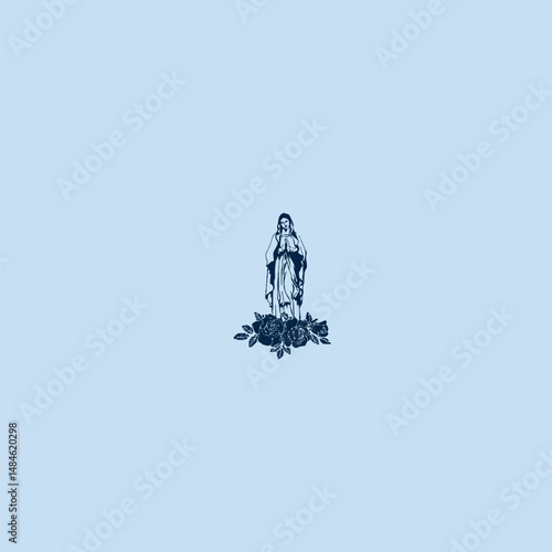 THESE HIGH QUALITY MOTHER MARIA VECTOR FOR USING VARIOUS TYPES OF DESIGN WORKS LIKE T-SHIRT, LOGO, TATTOO AND HOME WALL DESIGN