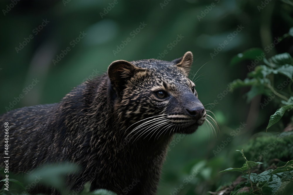 Naklejka premium close up of a leopard