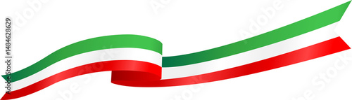 Mexican Flag Ribbon Corner Border Illustration
