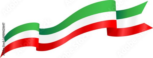 Mexican Flag Ribbon Corner Border Illustration