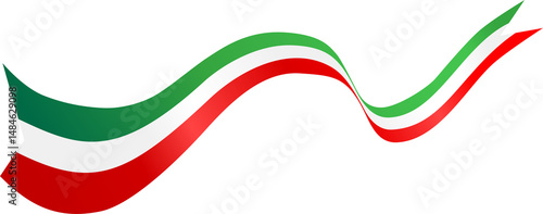 Mexican Flag Ribbon Corner Border Illustration