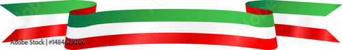 Mexican Flag Ribbon Corner Border Illustration