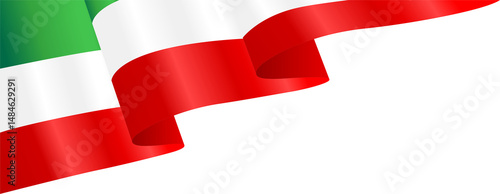 Mexico National Flag Ribbon Corner Border Illustration