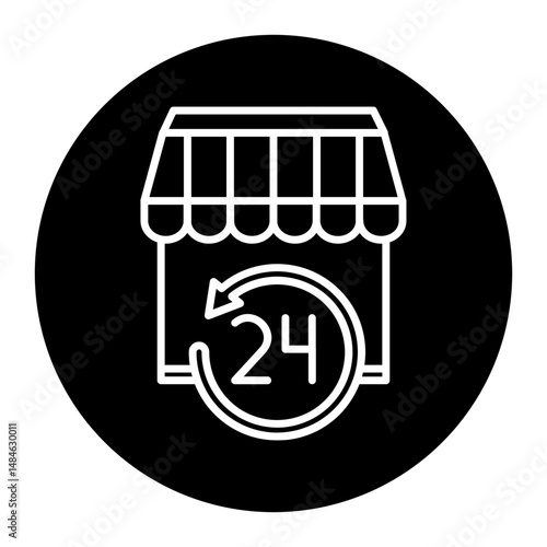 24 Hrs Open Icon