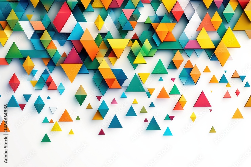 Abstract colorful diamond pattern with vibrant geometric shapes and textures