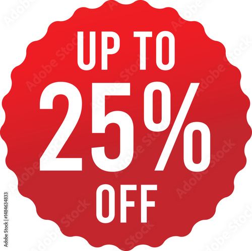 25 Off Sticker Discount Banner Vector Template in Image 2025,25 Sticker Discount Banner PNG 2025,25 Off Banner Image free,Up To 25% Off Banner Vector PNG Image,