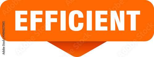 efficient sticker. efficient sign on transparent background