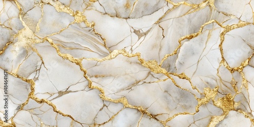 Luxurious Marble Tile With Gold Leaf Texture