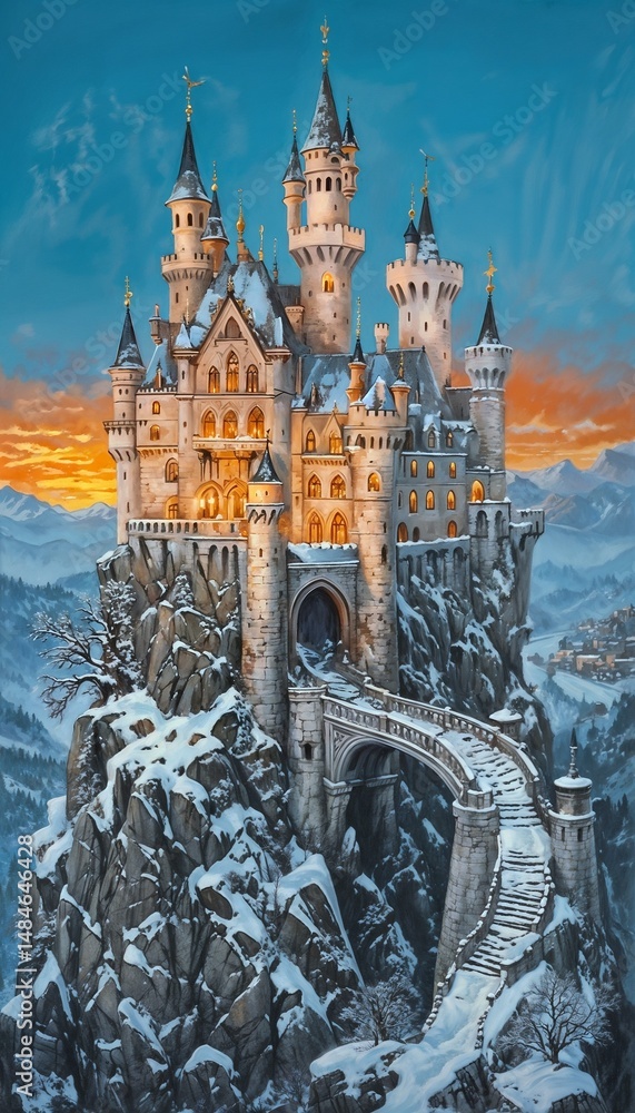 Obraz premium castle in the snow