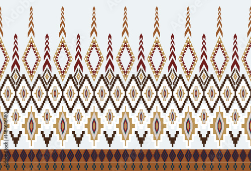 abstract Traditional geometric ethnic fabric pattern ornate elements with ethnic patterns design for textiles, rugs, clothing, sarong, scarf, batik, wrap, embroidery, print, curtain, carpet, wallpaper