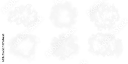Vector realistic cloud, smoke or fog on isolated transparent background. Cloud png. Cloud, smoke, fog png.