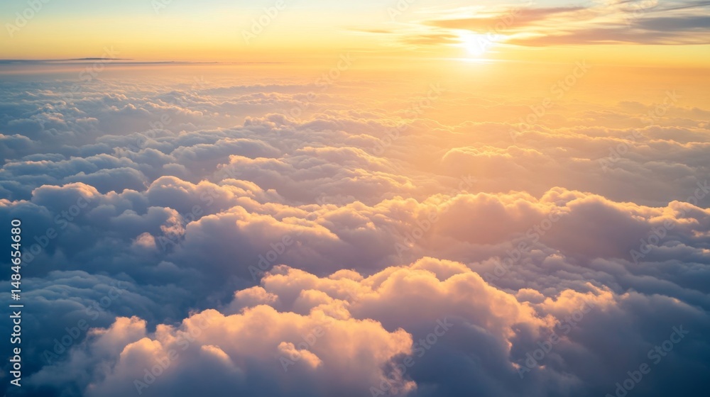 Golden Sunset Above the Clouds Golden Sunset Above the Clouds