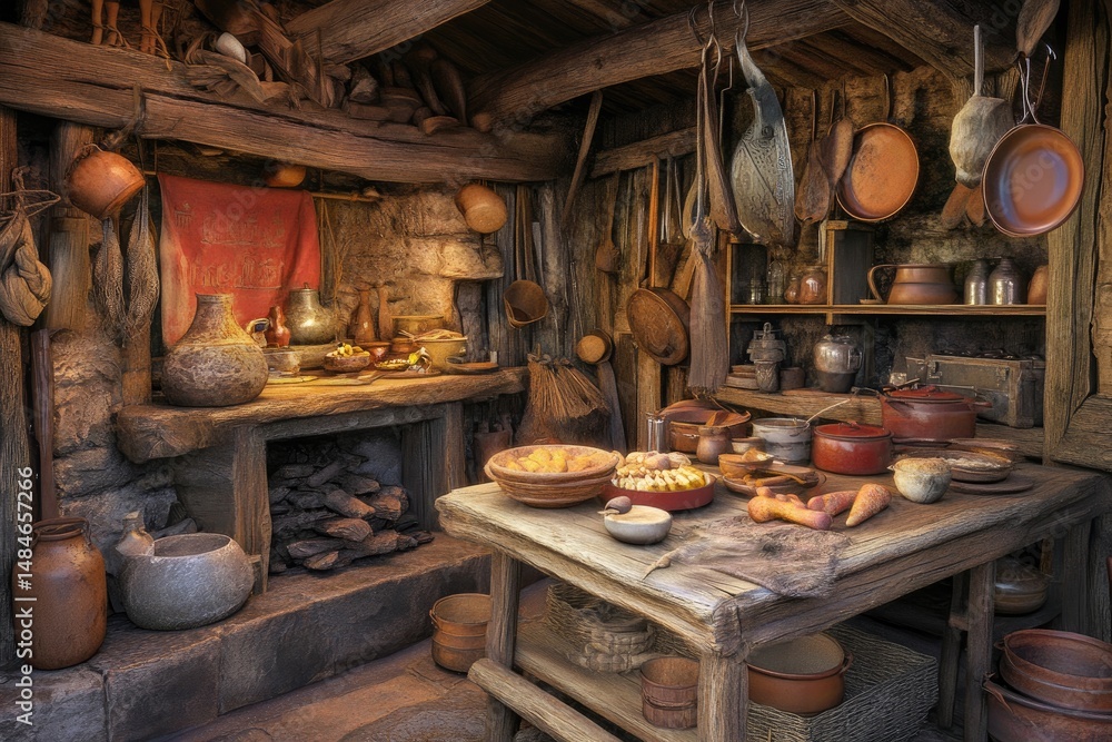 Rustic kitchen interior Rustic kitchen interior