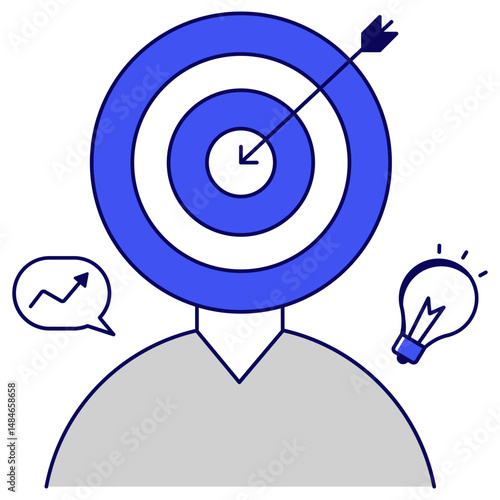 Creative design icon of target person