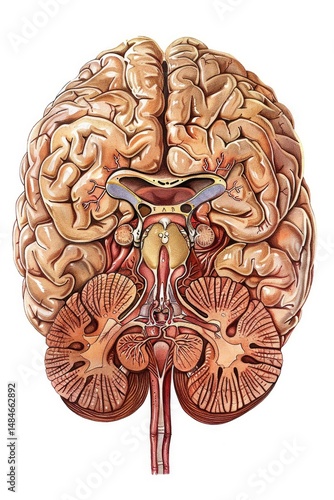 detailed anatomical drawing of human