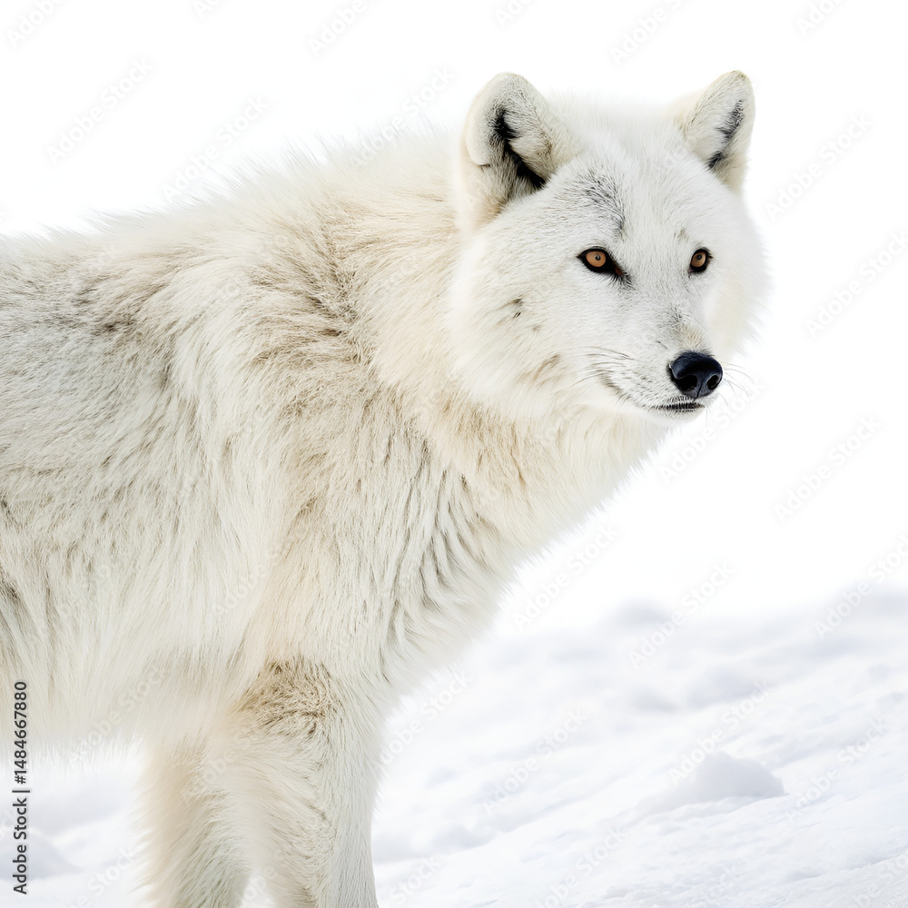 Obraz premium arctic wolf canis lupus