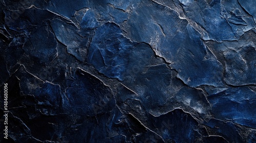 Wallpaper Mural A textured close-up view of a blue slate stone surface. showcasing irregular patterns and natural variations. suitable for backgrounds or design elements Torontodigital.ca
