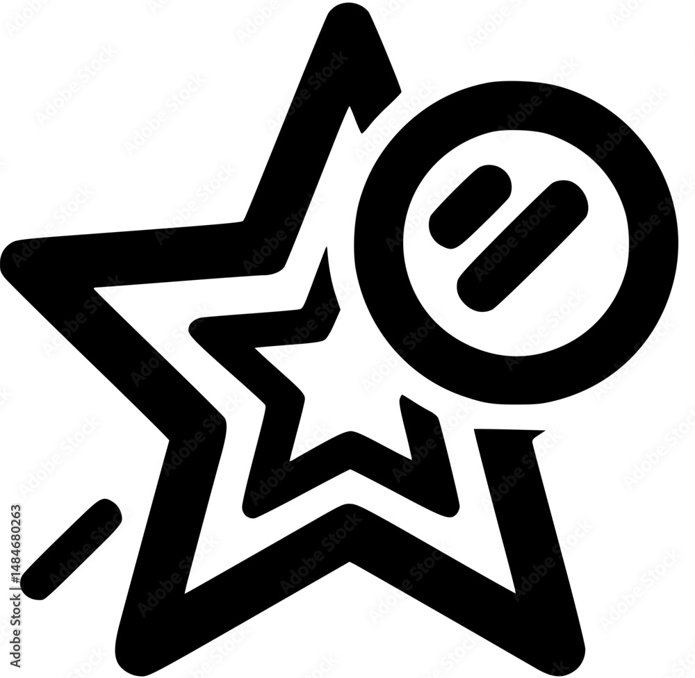 Shining Achievement Bold Starry Badge with Markings Shining Achievement Bold Starry Badge with Markings