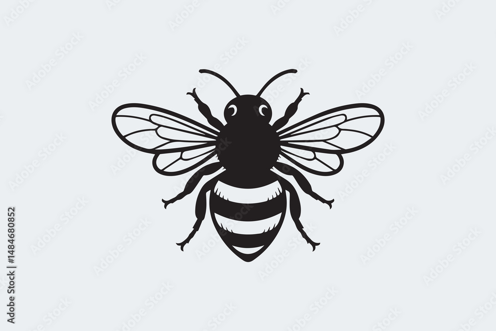 Obraz premium bee silhouette illustration Vector