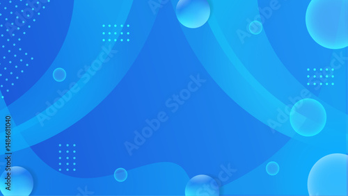 Wavy background with circle combination shape and halftone style