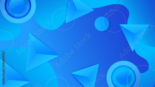 3d triangle background with vivid colors and combination circle shape