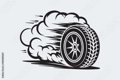 tire silhouette  Vector