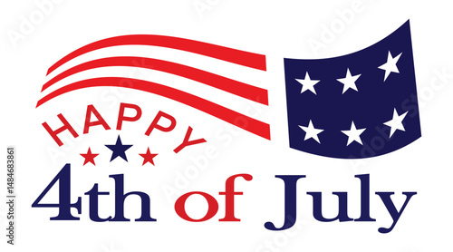 fourth of july icon. American independence day celebration. holiday celebration. national freedom day. independence day USA badge. vector illustration on transparent background