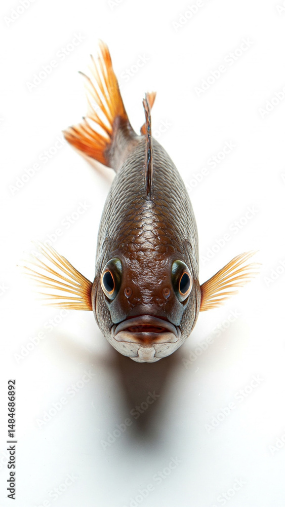 Fototapeta premium goldfish isolated on white background