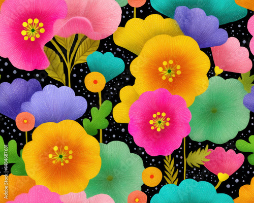 Colorful floral pattern background