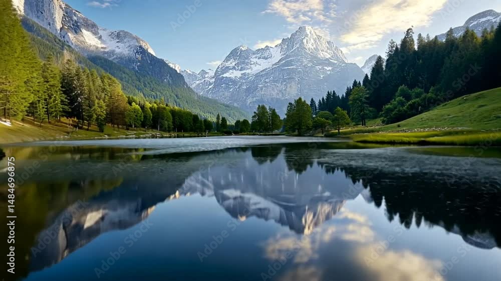 Tranquil mountain lake reflection serene nature landscape photography Tranquil mountain lake reflection serene nature landscape photography