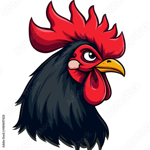 rooster isolated on white background