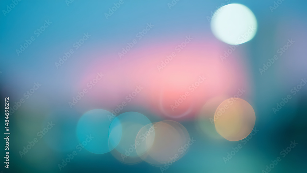 Abstract Cityscape at Dusk Blurred Lights and Pastel Hues Abstract Cityscape at Dusk Blurred Lights and Pastel Hues
