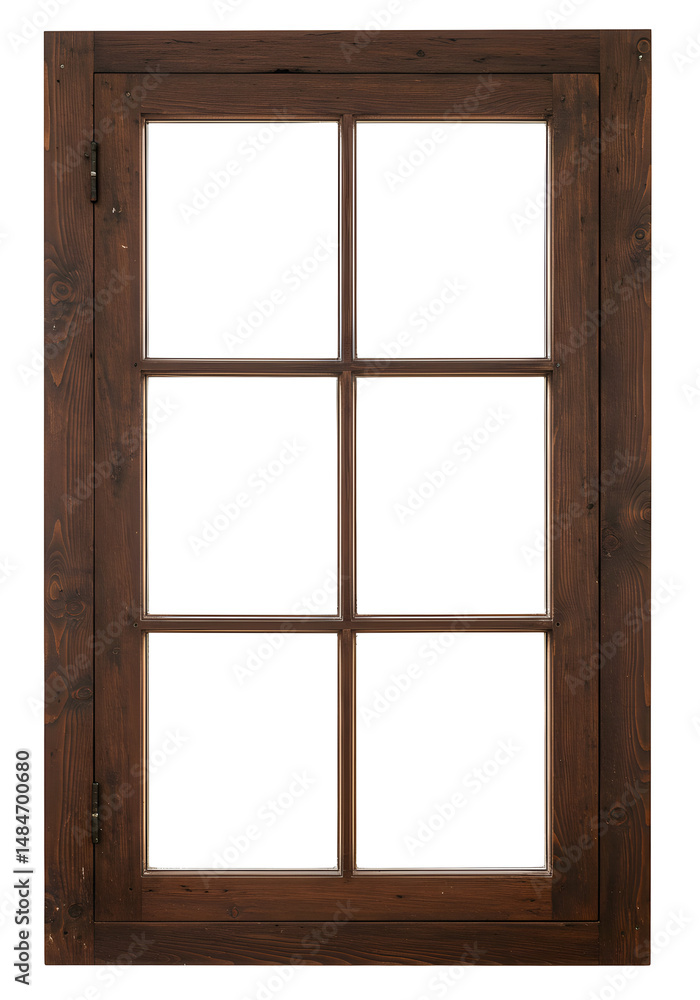 Wooden window frame isolated on black Wooden window frame isolated on black